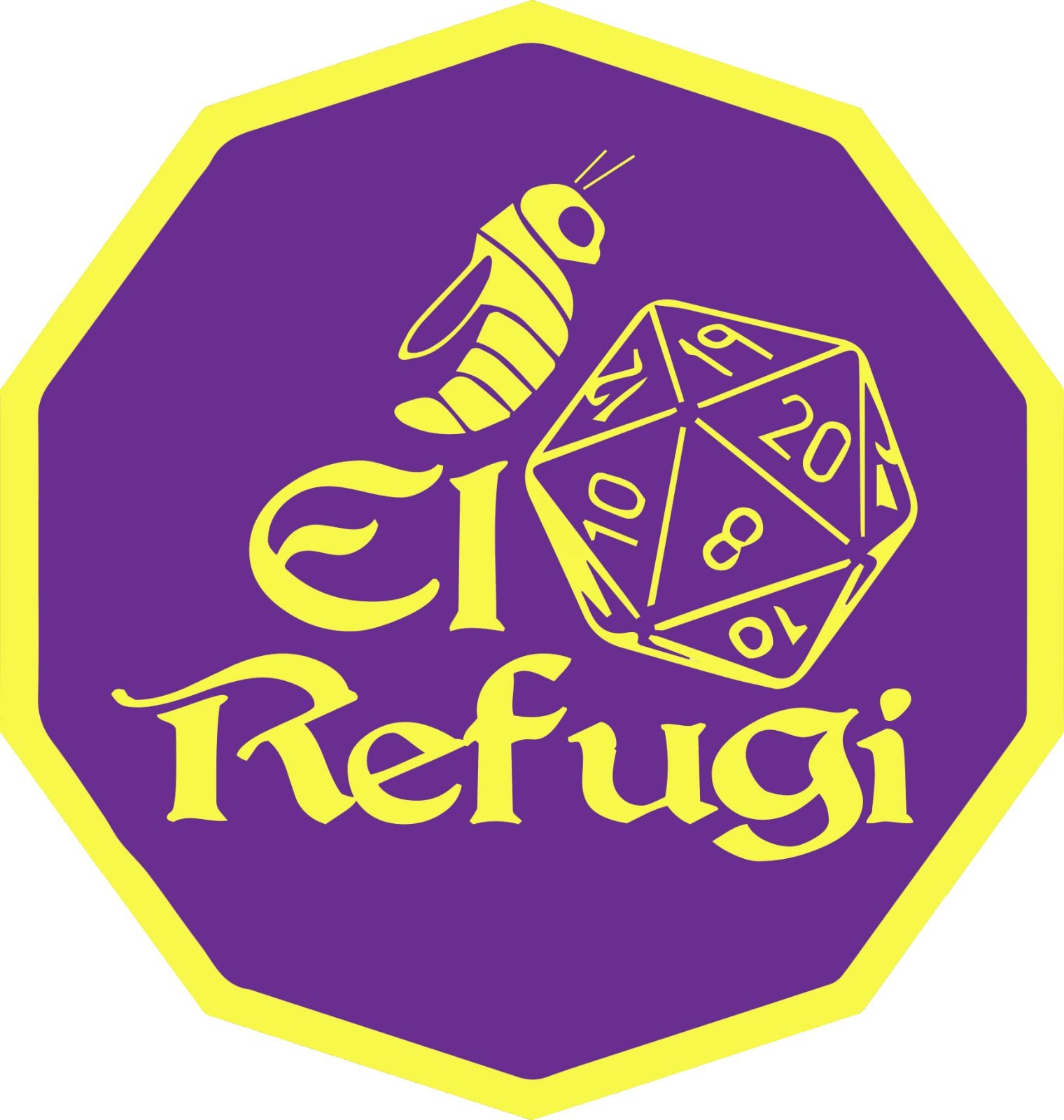 logo el refugi lila-groc